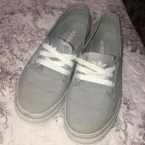 Adidas Grey slip ons